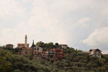 Fototapeta na wymiar Siglioli, a small village on a mountain
