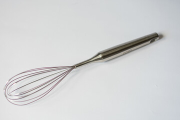 whisk kitchen chrome plated on isolated white background