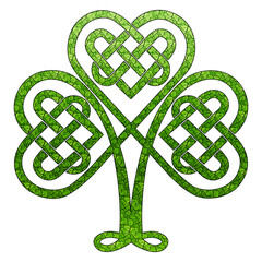 Celtic knot, clover, shamrock, St. Patricks Day, Irish symbol, isolated