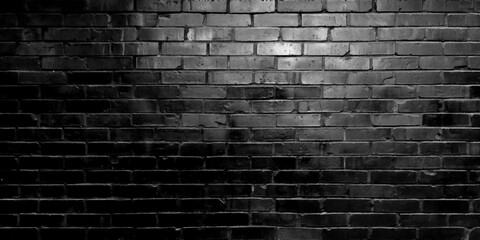 Black brick wall. Black brick background