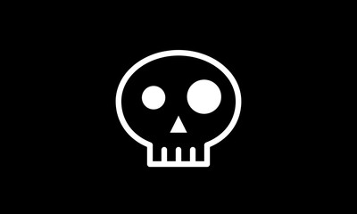 halloween vector icon outline style black background 