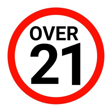 21 Years Old Sign Icon 