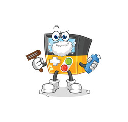 gameboy shave facial hair vector. cartoon character