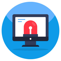 Premium download icon of computer siren 