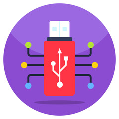 Premium download icon of digital usb
