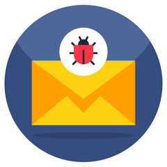 An icon design of mail bug