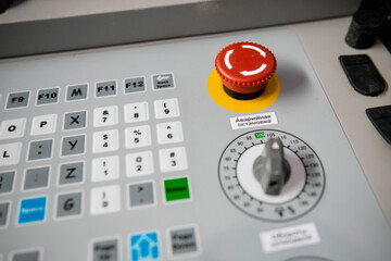 Press the machine red emergency stop button
