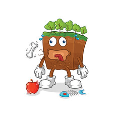 soil layers burp mascot. cartoon vector