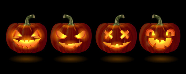 Halloween Realistic Black Background