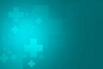 geometric medical cross shape medical care green background