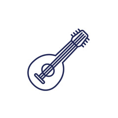 lute icon on white, line vector