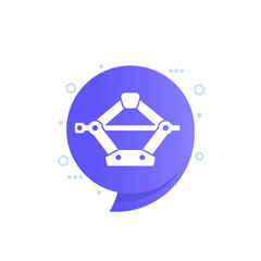 car jack icon, vector pictogram