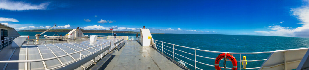 Fototapeta premium Panoramic view of the ferry to Kangaroo Island, South Australia