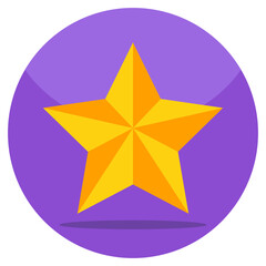 A colored design icon of star