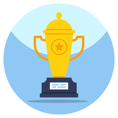A unique design icon of trophy cup 