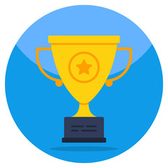 A unique design icon of  star trophy cup 