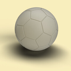 Red color 3d realistic Football rendering, Sports design concept.   