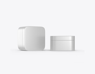 Colored Tin Mockup . 3D render