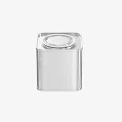 Matallic Tea Tin Mockup. 3D render