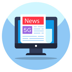 Premium download icon of online news 