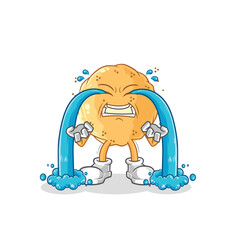 sand ball crying illustration. character vector