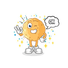 sand ball agree mascot. cartoon vector