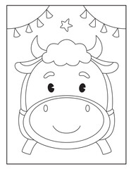 School bag coloring page for kids