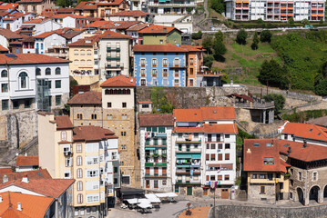 Fototapeta premium Mutriku, perched, looking out to sea. Gipuzkoa, Basque Country