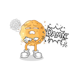 sand ball very pissed off illustration. character vector