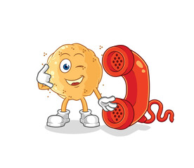 sand ball call mascot. cartoon vector