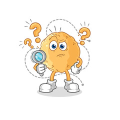 sand ball searching illustration. character vector