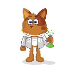 dog scientist character. cartoon mascot vector