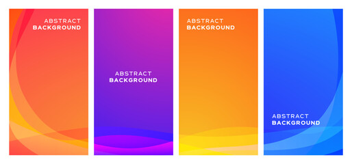 Fototapeta premium Gradient Abstract Liquid Background Collection