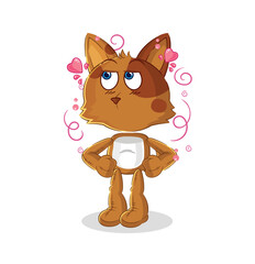 dog shy vector. cartoon character