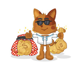 dog rich arabian mascot. cartoon vector