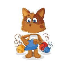 dog tailor mascot. cartoon vector