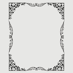 Frame, in the style of an ornament, Vector illustration eps 10, Art.