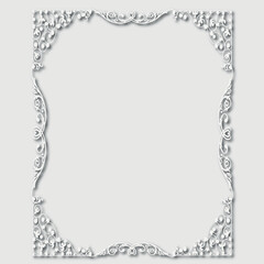 Frame, in the style of an ornament, Vector illustration eps 10, Art.