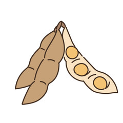野菜のイラスト　農産物　食べ物　食材　食品　大豆