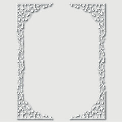 Fototapeta premium Frame, in the style of an ornament, Vector illustration eps 10, Art.