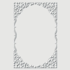 Frame, in the style of an ornament, Vector illustration eps 10, Art.