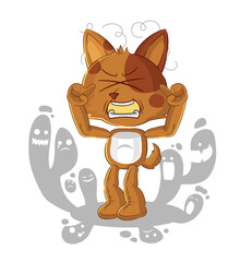 depressed dog character. cartoon vector