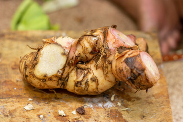 galangal used as a spice in the kitchen