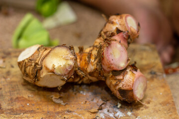 galangal used as a spice in the kitchen