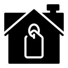 house for sale glyph icon