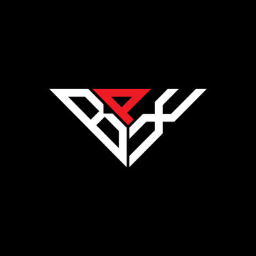 BPX letter logo creative design with vector graphic, BPX simple and modern logo in triangle shape.