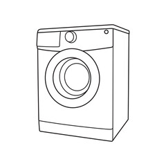 washing machine icon out line art