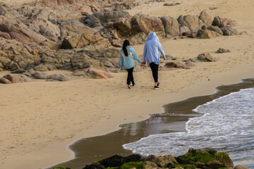 sunset Arou beach golden hour