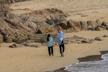 sunset Arou beach golden hour