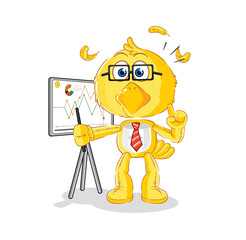 chick marketing character. cartoon mascot vector